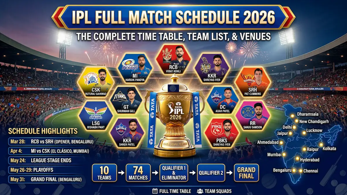 ipl full match schedule 2026